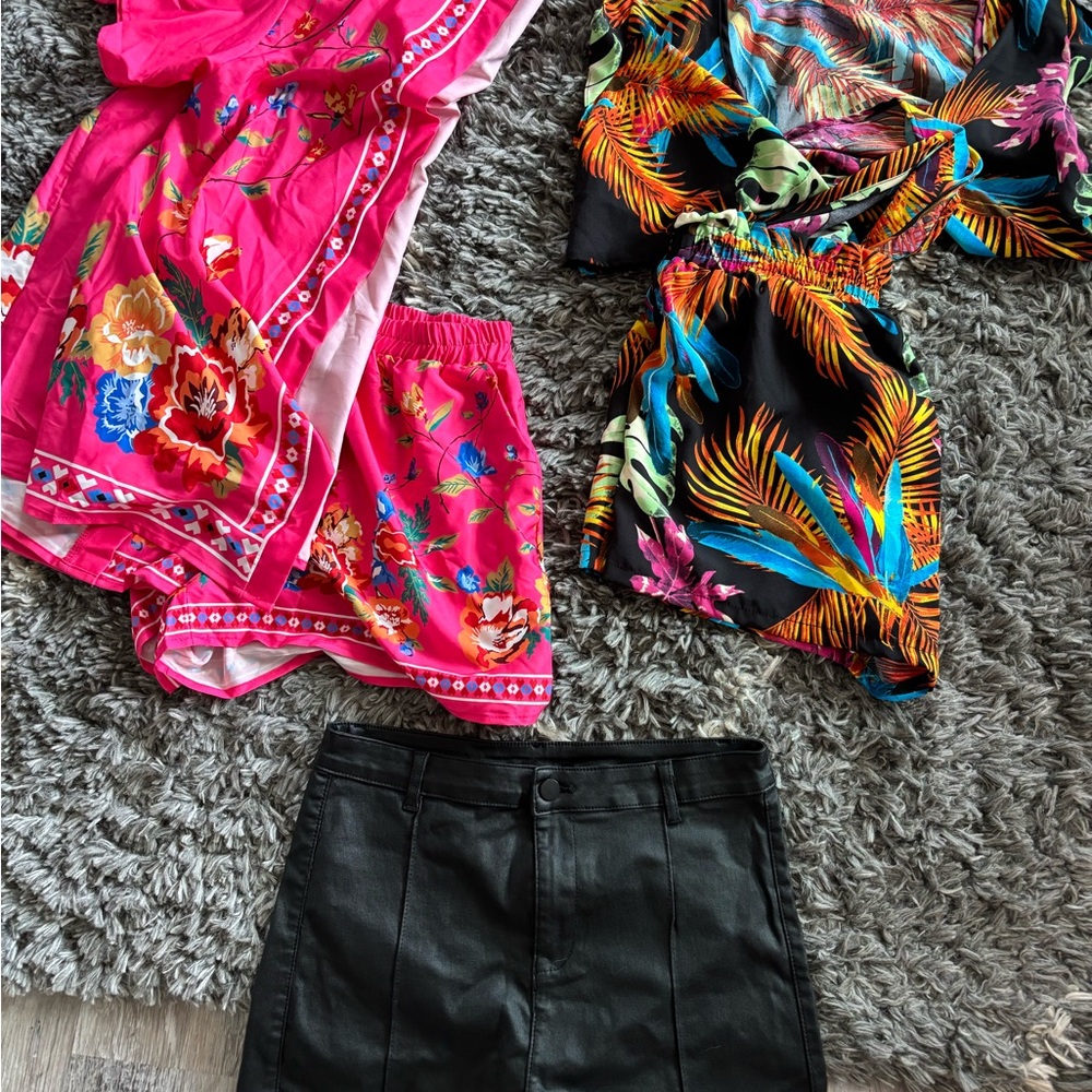SHEIN Haul 2 sets 1 Leather Pant